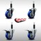 Service Caster 3.5'' SS Blue Poly Swivel 1'' Expanding Stem Caster Set 2 Total Lock Brakes, 4PK SCC-SSEXTTL20S3514-PPUB-BLUE-2-S-2-1 - alternate 3